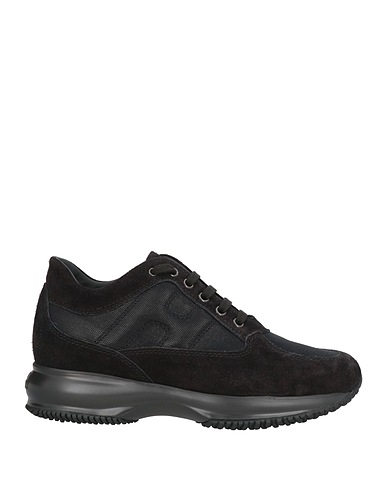 HOGAN Sneakers INTERACTIVE Black Leather, Textile fibers