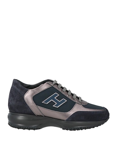 HOGAN Sneakers Midnight blue Leather, Textile fibers