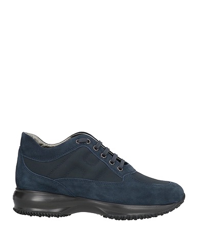HOGAN Sneakers INTERACTIVE Navy Leather, Textile fibers