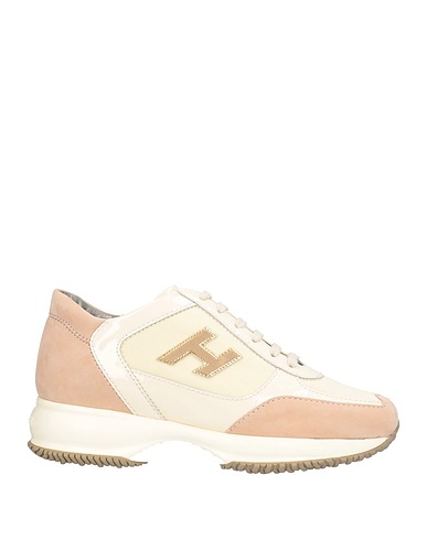 HOGAN Sneakers Beige Leather, Textile fibers