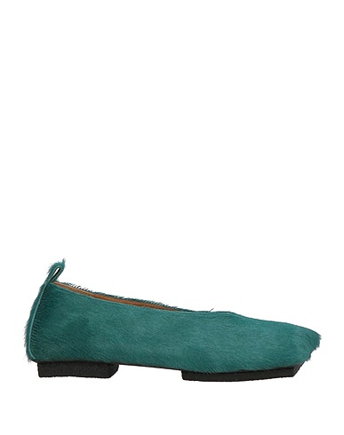 UMA WANG Ballet flats Emerald green Leather