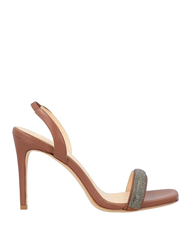 ELEVENTY Sandals Chocolate brown Leather