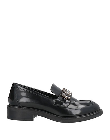 LORENZO MARI Loafers Black Leather