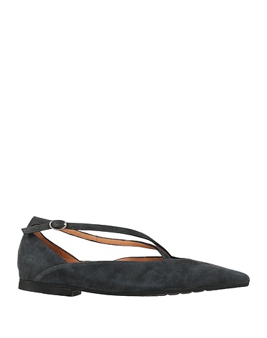MARA BINI Ballet flats Charcoal Leather
