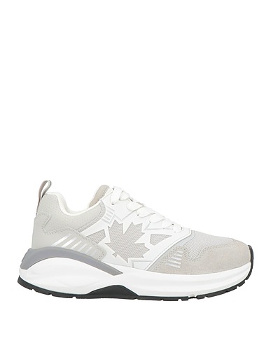 DSQUARED2 Sneakers DASH Light grey Calfskin, Thermoplastic polyurethane, Textile fibers