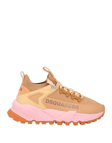 DSQUARED2 Sneakers Camel Textile fibres, Leather