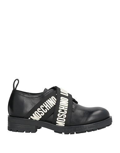 LOVE MOSCHINO Loafers Calfskin, Textile fibers