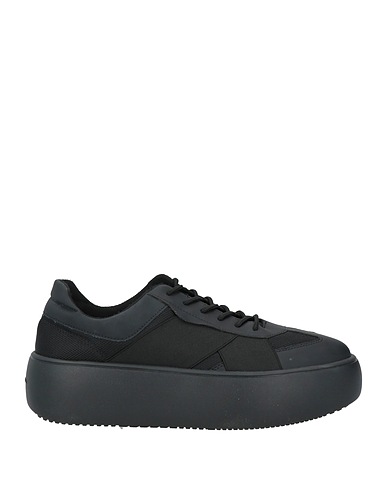 FESSURA Sneakers Black Leather, Textile fibres