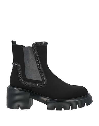 JEANNOT Ankle boot Black Textile fibres, Leather