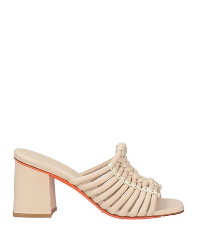SANTONI Sandals Beige Leather