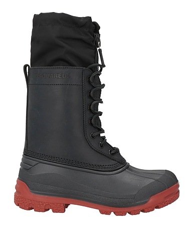 DSQUARED2 Ankle boot Black Cow leather, Nylon, Rubber