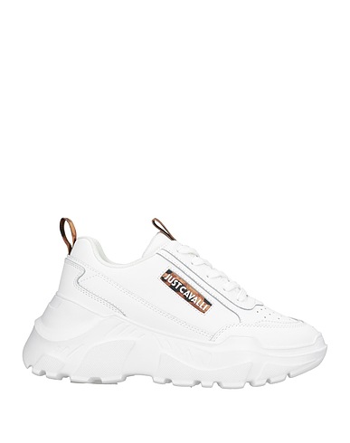 JUST CAVALLI Sneakers White Leather, Polyurethane
