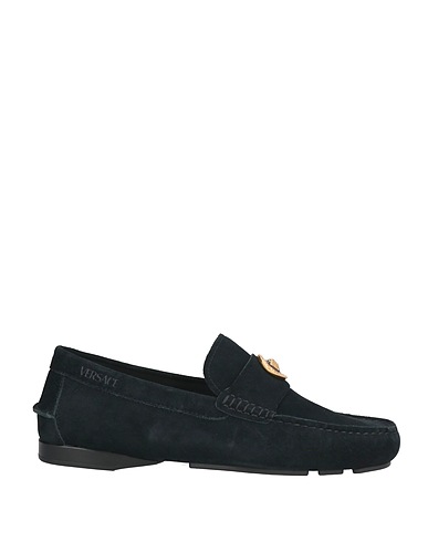 VERSACE Loafers Midnight blue Leather
