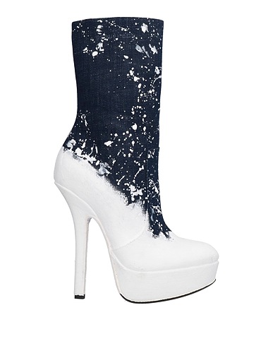 DSQUARED2 Ankle boot Blue Textile fibers
