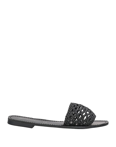 LES...ALENTINES Sandals Black Leather