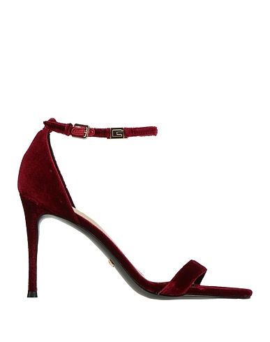 GUESS Sandals Burgundy Textile fibres