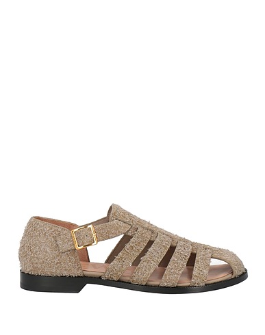 LOEWE Sandals Khaki Leather
