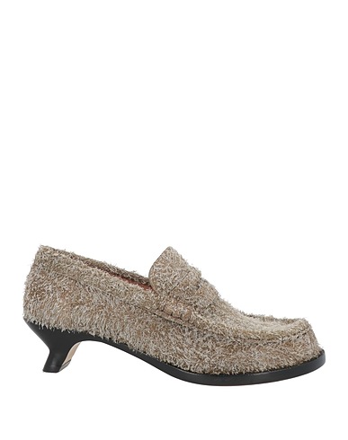 LOEWE Loafers Military green Leather