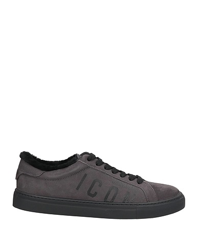 DSQUARED2 Sneakers ICON Charcoal Shearling, Leather