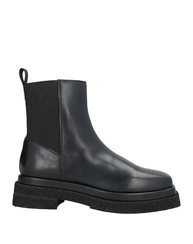 TOSCA BLU Ankle boot Black Leather, Textile fibers