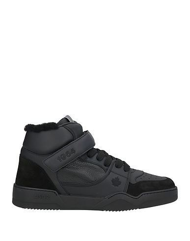 DSQUARED2 Sneakers Black Calfskin, Shearling