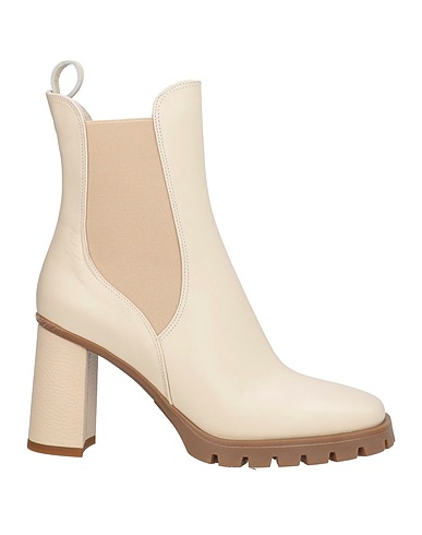 LORENZO MARI Ankle boot Ivory Calfskin