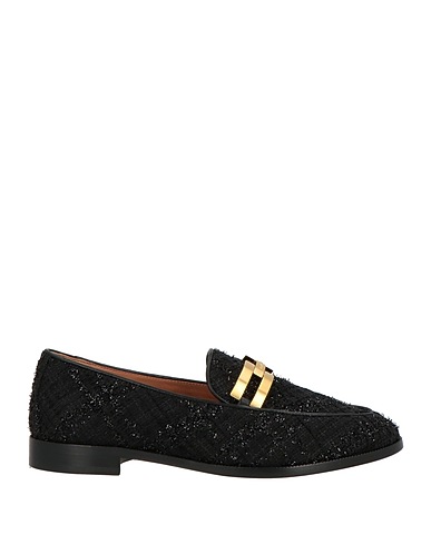 AQUAZZURA Loafers Black Textile fibres, Leather