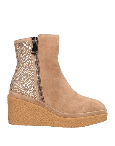ALMA EN PENA. Ankle boot Taupe Leather