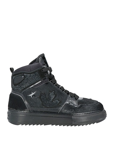 DSQUARED2 Sneakers Black Calfskin, Textile fibers