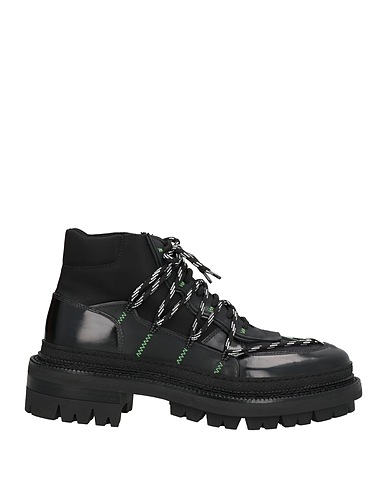 DSQUARED2 Полусапоги и высокие ботинки Кожа, Текстильное волокно