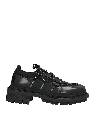 DSQUARED2 Laced shoes NERO Leather, Textile fibers