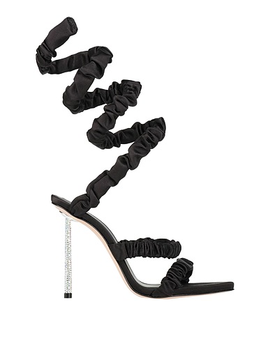 LE SILLA Sandals Black Textile fibers