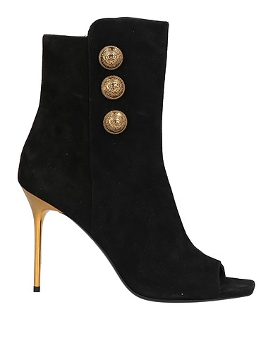 BALMAIN Stiefelette Schwarz Leder