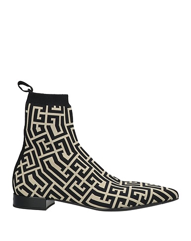 BALMAIN Полусапоги и высокие ботинки Чёрный 90% Полиэстер, 6% Полиамид, 4% Эластан