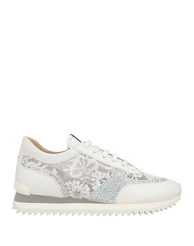 LE SILLA Sneakers White Leather, Textile fibers