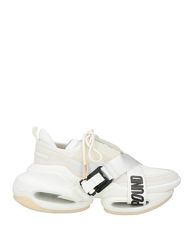 BALMAIN Sneakers Weiß Polyester, Rindsleder
