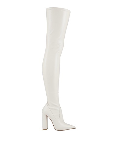 LE SILLA Boots Ivory Textile fibres