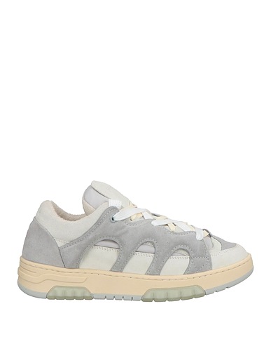 SANTHA Sneakers Grey Leather, Textile fibers