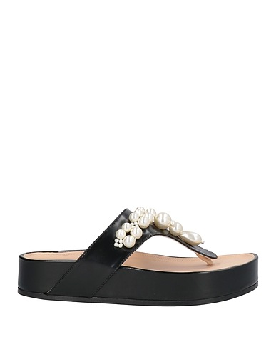 SIMONE ROCHA Flip flops Black Leather
