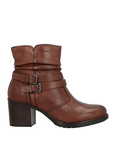 PREGUNTA Ankle boot Chocolate brown Leather