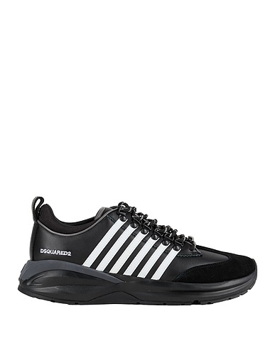 DSQUARED2 Sneakers DASH Black Calfskin, Textile fibers, Synthetisches Material