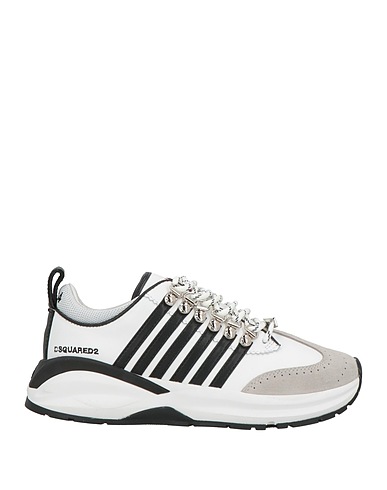DSQUARED2 Sneakers DASH Light grey Calfskin, Textile fibers, Synthetisches Material