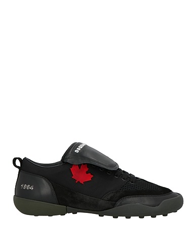 DSQUARED2 Sneakers Black Leather, Textile fibers