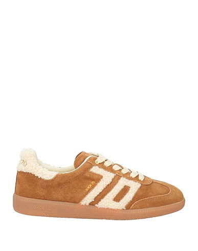 BACK 70 Sneakers Camel Leather, Textile fibres