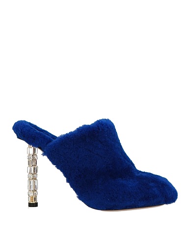 LE SILLA Mules and clogs Bright blue Shearling