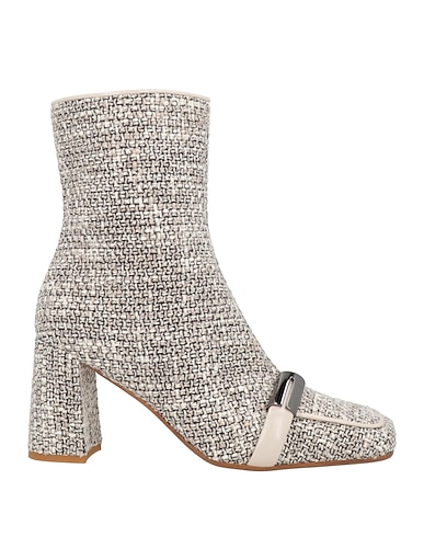 NICOLE BONNET Paris Ankle boot Grey Textile fibres