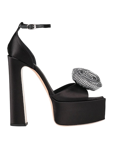 LE SILLA Sandals Black Textile fibers
