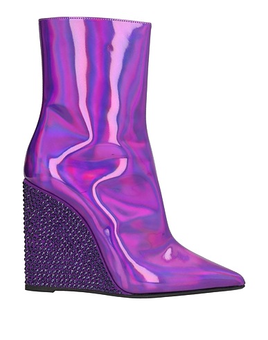 LE SILLA Ankle boot Purple Leather