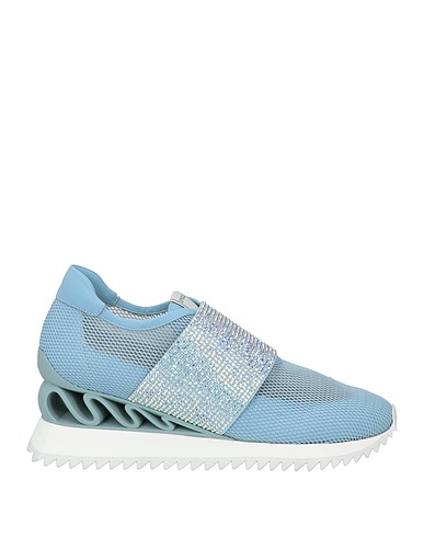 LE SILLA Sneakers Light blue Textile fibres, Leather