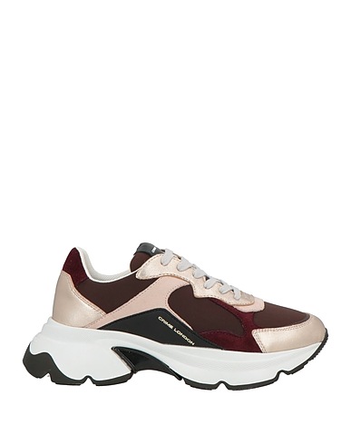 CRIME London Sneakers Dark brown Textile fibers, Leather